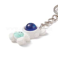 Cute Cartoon Astronaut Resin Pendant Keychain&nbsp;KEYC-JKC00405