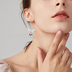 DIY Pink Drop Earring Making Kits&nbsp;DIY-SZ0008-71