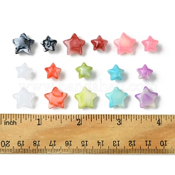 60Pcs 2 Styles Opaque Imitation Gemstone Acrylic Beads&nbsp;OACR-FS0001-85