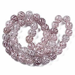 Transparent Handmade Lampwork Beads Strands&nbsp;LAMP-T007-21E