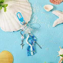 Jellyfish Glass & Acrylic Pendant Decorations&nbsp;HJEW-TAC0032