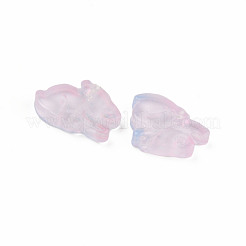 Two Tone Transparent Spray Painted Glass Beads&nbsp;GLAA-Q092-03-C02