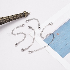4 Strands 4 Styles 304 Stainless Steel Chain Extender&nbsp;STAS-YW0001-11