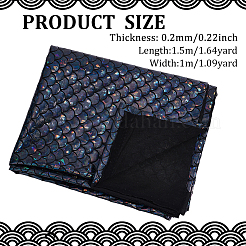 Sparkly Hologram Spandex Mermaid Printed Fish Scale Fabric&nbsp;DIY-WH0304-587B
