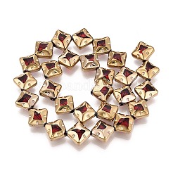 Electroplate Glass Beads Strands&nbsp;EGLA-T021-24F