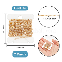 Brass Flat Round Link Chains&nbsp;CHC-WH0003-02G