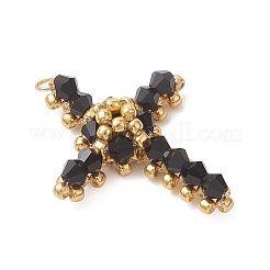 Glass Seed Beaded Pendants&nbsp;PALLOY-MZ01287-01