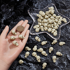 120Pcs Mini Resin Skull Display Decorations&nbsp;FIND-SP0005-58B