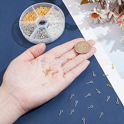 900Pcs 3 Colors Iron Screw Eye Pin Peg Bails&nbsp;IFIN-ME0001-07