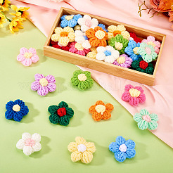 30Pcs 15 Colors Handmade Cotton Knitting Ornament Accessories&nbsp;DIY-TA0012-97