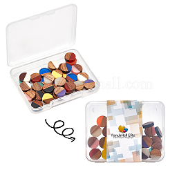 Resin & Walnut Wood Cabochons&nbsp;RESI-PH0001-19