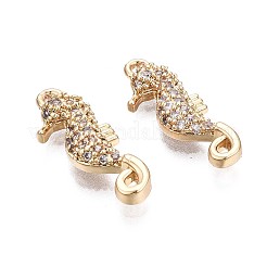 Brass Micro Pave Clear Cubic Zirconia Pendants&nbsp;KK-Q764-010