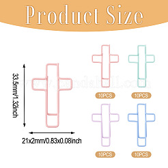 80Pcs 4 Colors Iron & Plastic Paper Clips&nbsp;AJEW-TA0002-98
