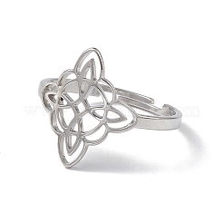 Non-Tarnish Sailor's Knot 304 Stainless Steel Hollow Adjustable Ring for Women&nbsp;RJEW-E073-04P