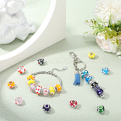 40Pcs 10 Colors Handmade Lampwork European Beads&nbsp;LAMP-PA0001-14