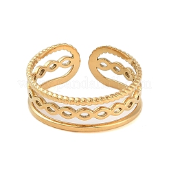 Ion Plating(IP) 304 Stainless Steel Open Cuff Ring&nbsp;STAS-S125-10G