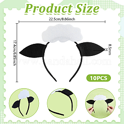Sheep Polyester & Plastic Hair Bands for Children&nbsp;AJEW-WH0455-406