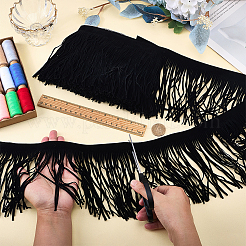 Faux Suede Fabric Tassel Ribbons&nbsp;OCOR-WH0109-110A