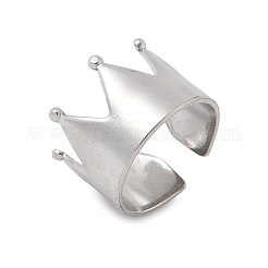 304 Stainless Steel Open Cuff Rings for Women&nbsp;RJEW-A079-09A-P