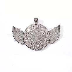 Alloy Pendant Cabochon Settings&nbsp;LS-PALLOY-S107-003A-B-RS