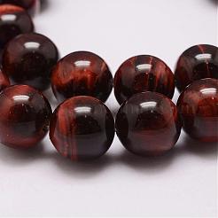 Natural & Dyed & Heated Tiger Eye Bead Strands&nbsp;G-P230-12-8mm