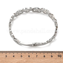 Hollow Heart 304 Stainless Steel Bangles for Women&nbsp;BJEW-A166-01B-P