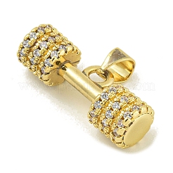 Rack Plating Brass Pave Cubic Zirconia Pendants&nbsp;KK-U029-24G