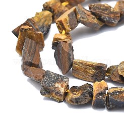 Raw Rough Natural Tiger Eye Beads Strands&nbsp;G-I279-B18