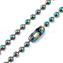 Ion Plating(IP) 304 Stainless Steel Ball Chain Necklaces for Women&nbsp;NJEW-G135-01E-RC