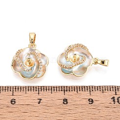 Spray Painted Brass Micro Pave Cubic Zirconia Peg Bails&nbsp;KK-T072-30G