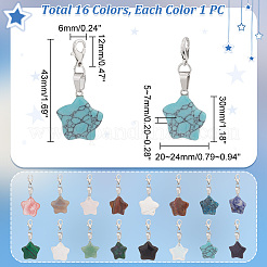 Star Gemstone Pendant Decoration&nbsp;HJEW-AB00334