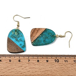 8 Pair 8 Color Resin & Wood Dangle Earrings with Iron Pins&nbsp;EJEW-AB00033