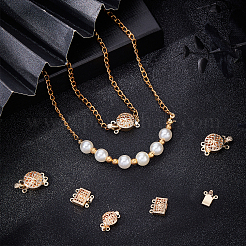 12Sets 3 Style 3-Strand 6-Hole Brass Box Clasps&nbsp;KK-BC0008-24