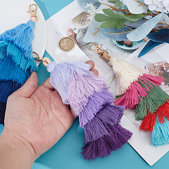 3Pcs 3 Styles Polyester Tassel Big Pendant Decorations&nbsp;HJEW-GO0001-16