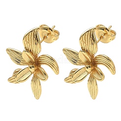 Flower 304 Stainless Steel Stud Earrings for Women&nbsp;EJEW-K333-04G