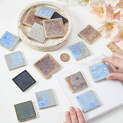 500G Square Porcelain Cabochons Mosaic Pieces Sets&nbsp;PORC-SP0001-26