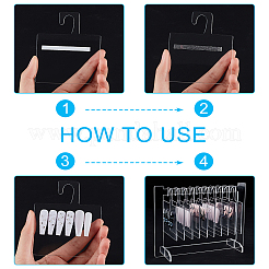 Transparent Acrylic Nail Art Display Boards&nbsp;ODIS-WH0017-069
