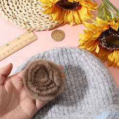 Faux Mink Fur Lapel Pins&nbsp;JEWB-WH0026-94A
