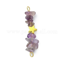 16Pcs 16 Styles Mixed Gemstone Chip Beaded with Brass Star Connector Charms&nbsp;PALLOY-JF03064-02
