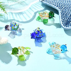 5Pcs 5 Colors Handmade Lampwork Pendants & Displays&nbsp;LAMP-CJ0002-26