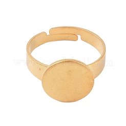 Adjustable 304 Stainless Steel Finger Rings Components&nbsp;STAS-F149-21G-D