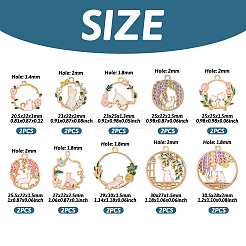 20Pcs 10 Style Alloy Enamel Pendants&nbsp;ENAM-TA0001-50
