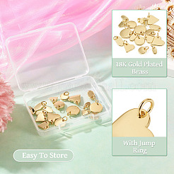 18Pcs 9 Styles Brass Charms&nbsp;KK-TA0008-57