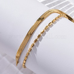 304 Stainless Steel Multi-strand Bracelet&nbsp;BJEW-I304-02G
