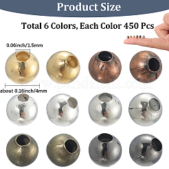 2700Pcs 6 Colors Iron Spacer Beads&nbsp;IFIN-PA0001-01