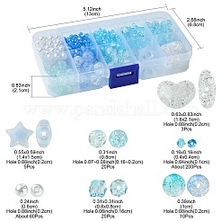 10 Styles Transparent Crackle Acrylic Beads&nbsp;MACR-FS0001-81