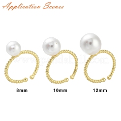 Brass Cup Peg Open Cuff Ring Settings&nbsp;LS-KK-G518-02G-02