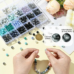 528Pcs 24 Styles Glass Beads Strands&nbsp;EGLA-YW0003-28