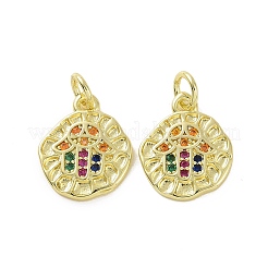 Brass Micro Pave Cubic Zirconia Charms&nbsp;KK-E068-VF087