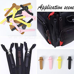 24Pcs 4 Colors PVC Zipper Pull Tabs&nbsp;PVC-GF0001-02B-02